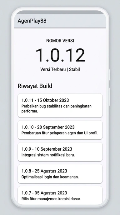 Riwayat Versi Agenplay88 untuk Pengguna Android