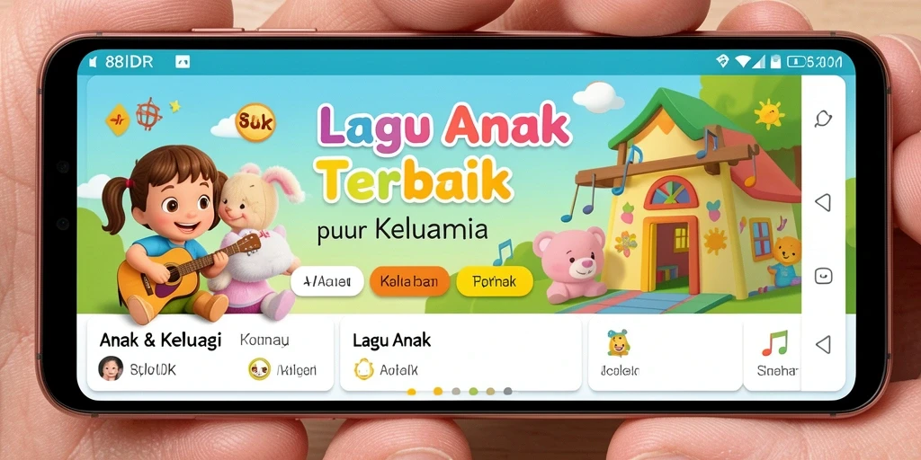 Tampilan antarmuka aplikasi 88IDR yang menarik dan ramah anak.