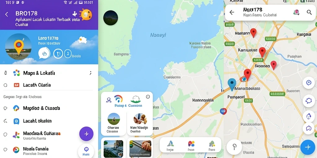 Screenshot utama BRO178 menampilkan antarmuka Lacak Lokasi yang intuitif.