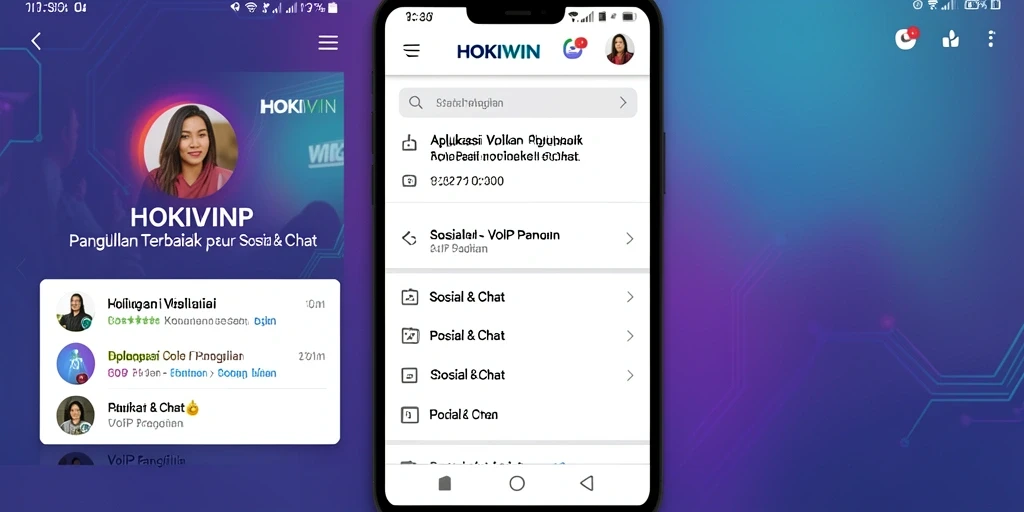 Antarmuka HOKIWIN menampilkan fungsi VoIP Panggilan yang intuitif.