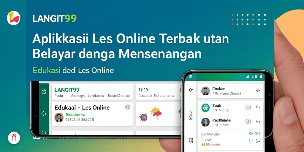 Screenshot antarmuka utama LANGIT99 yang menampilkan berbagai fitur Les Online.