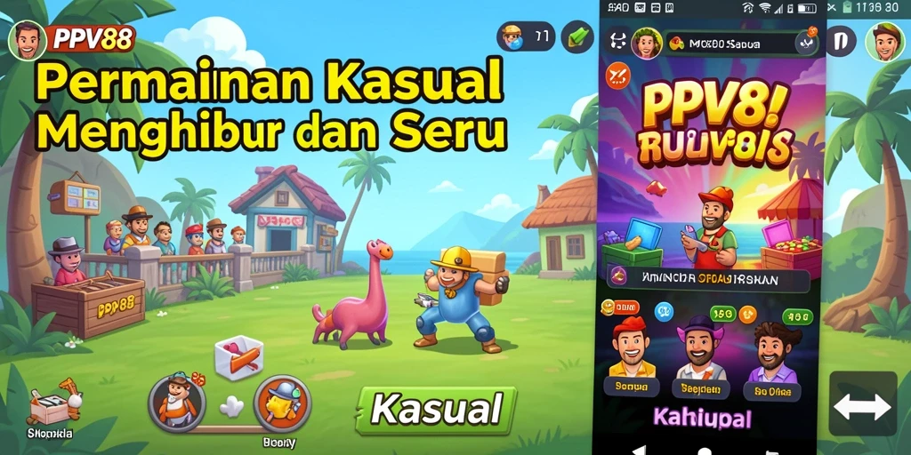 Screenshot utama PPV88 menampilkan gameplay yang fun dan colorful.