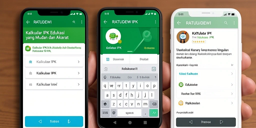 Antarmuka pengguna utama RATUDEWI yang menampilkan kalkulator IPK.
