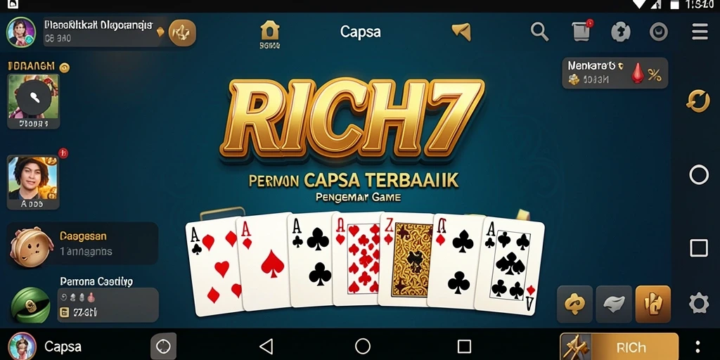 Tampilan antarmuka permainan RICH7 yang menarik dan modern.