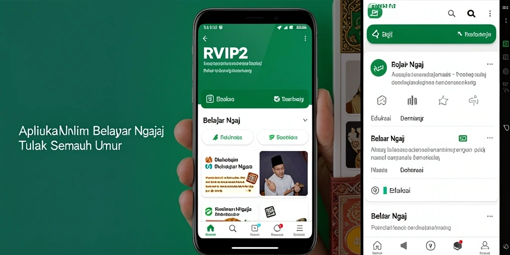 Antarmuka RVIP2 yang menarik dan mudah dipahami untuk belajar mengaji.